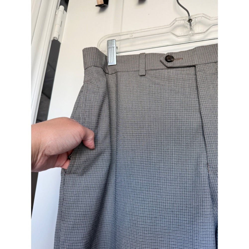Ralph Lauren Mens Gray Brown Dress Pants Straight Office Formal Business 32x32 - Picture 4 of 8